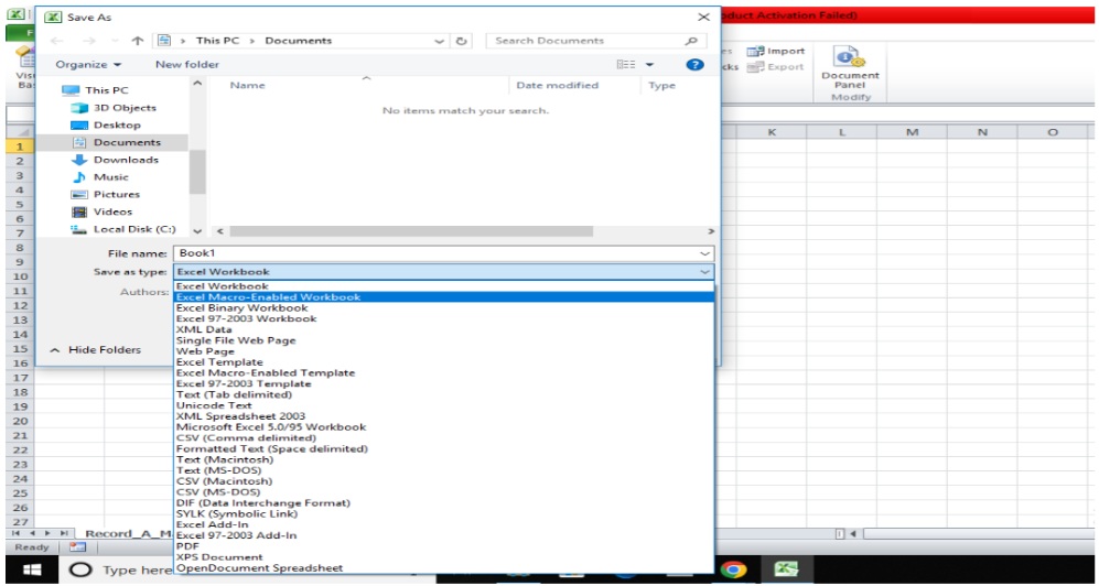 excel macro enable workbook